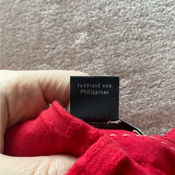 Anthropologie Essential Slim Jacquard Ankle Pants Trousers Red Size 6 - Picture 12 of 15